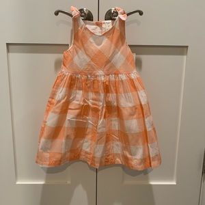 Girls orange/white dress